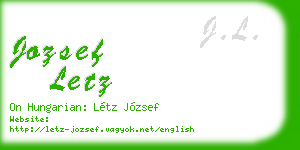 jozsef letz business card